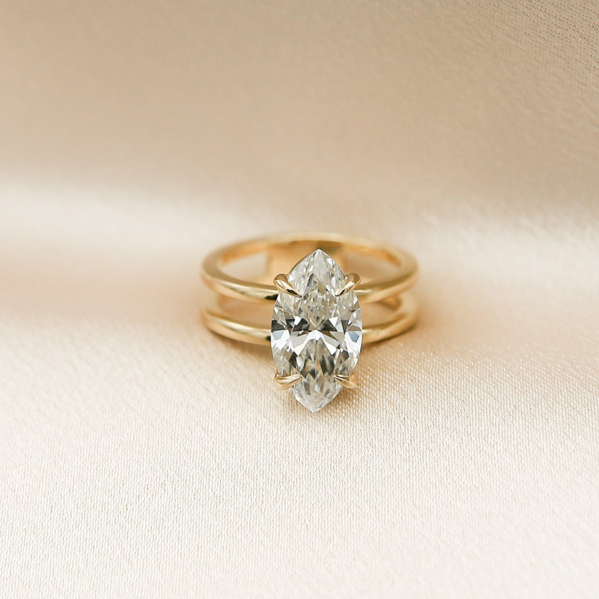 Marquise split band engagement ring by Milwaukee Jewelers Cival