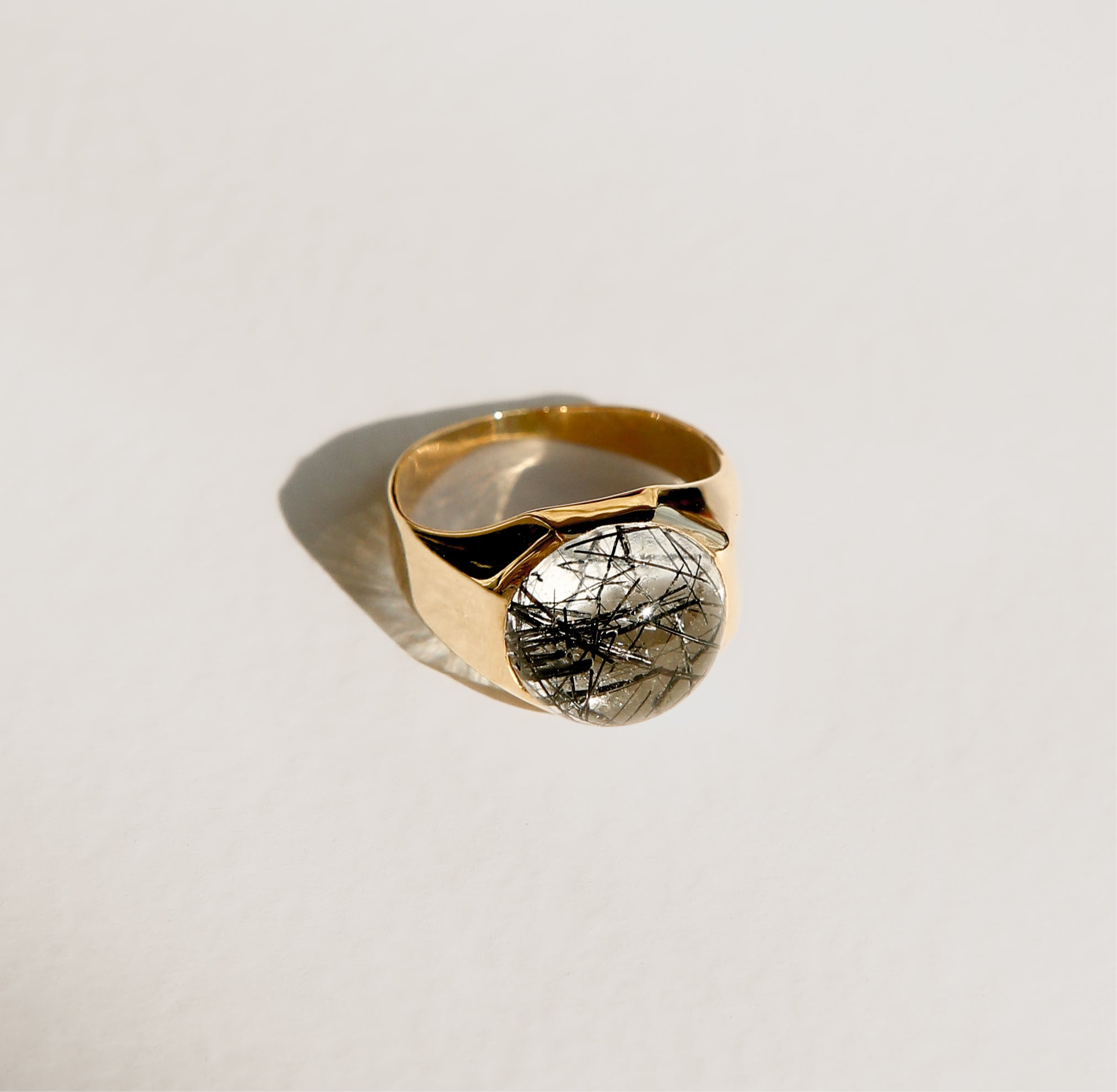 19k Rutilated Quartz ring | sz 7