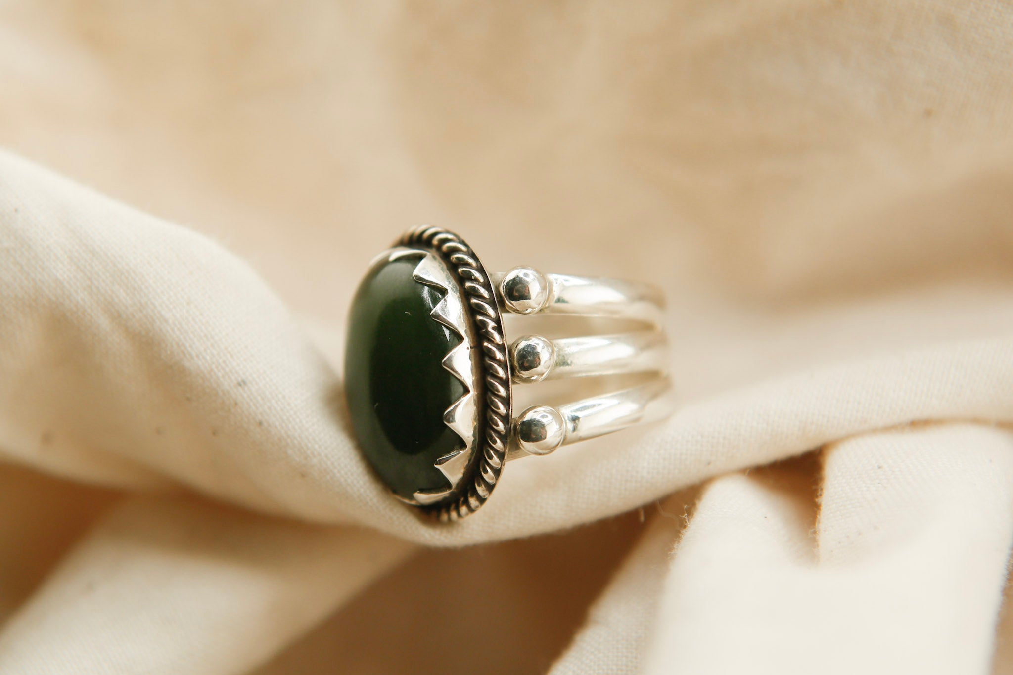 Mixed Stone | Triple Band Sterling Silver