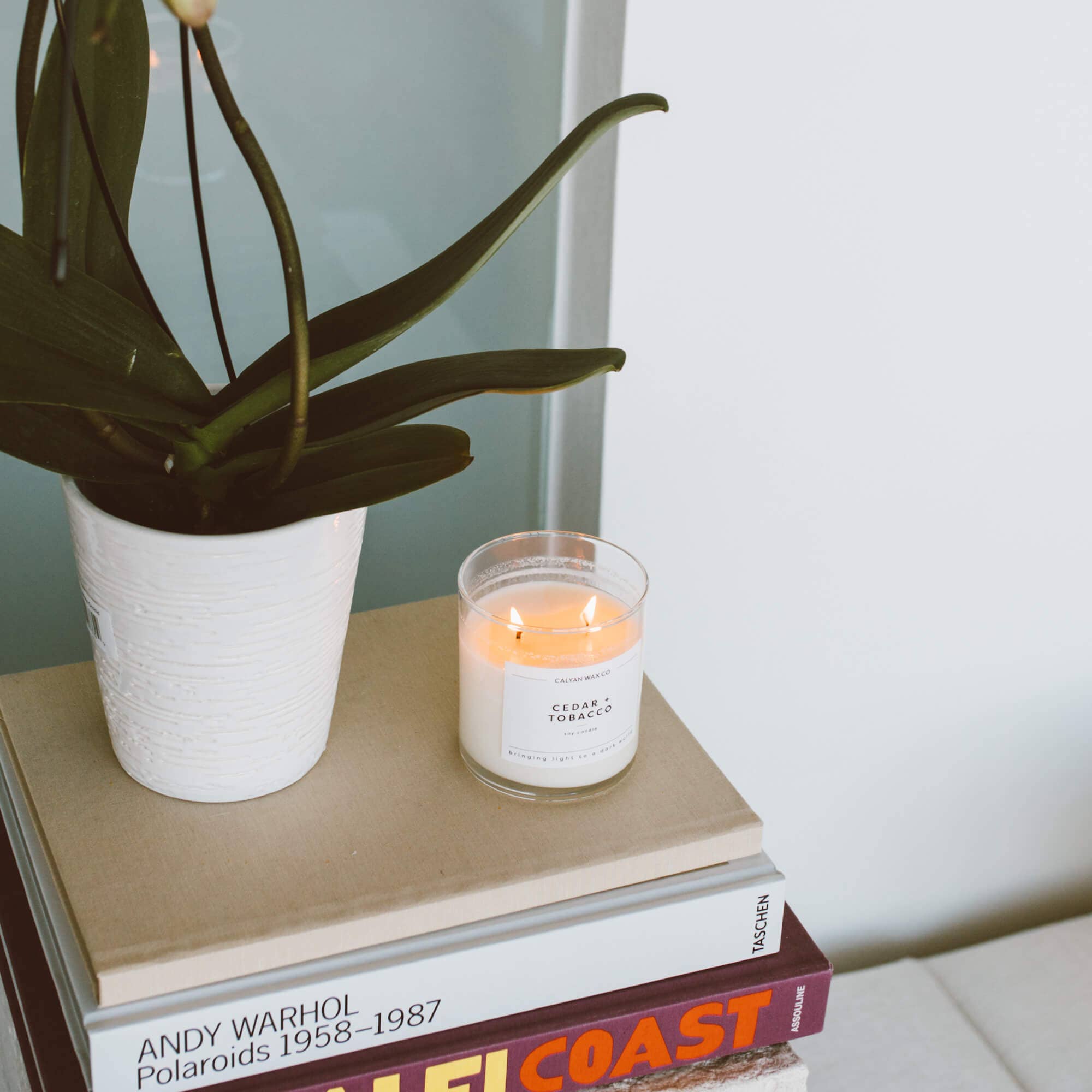 Cedar + Tobacco - Glass Tumbler Soy Candle