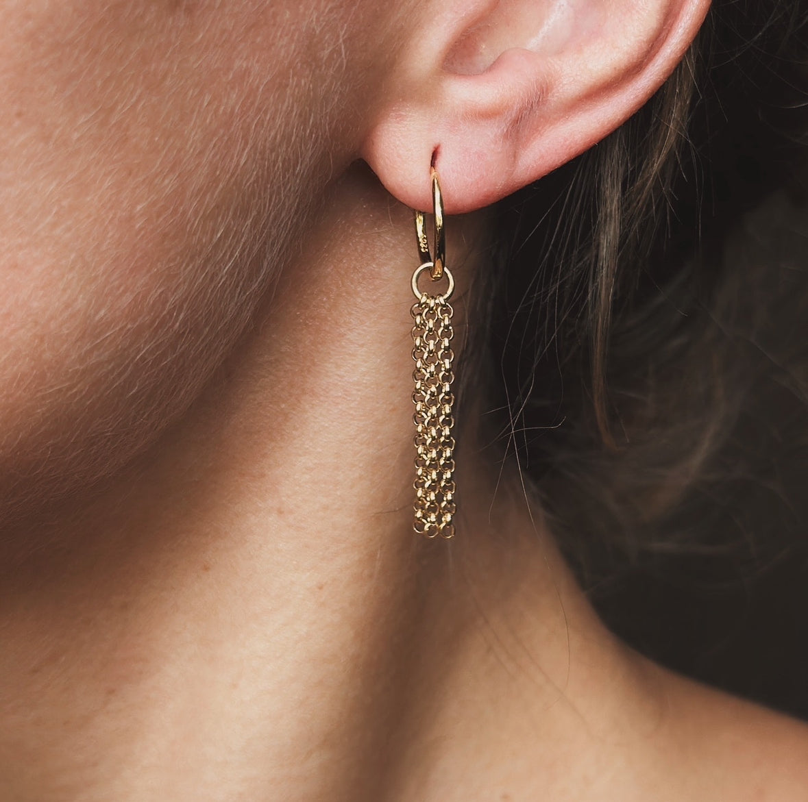 Fringe Chain Hoops