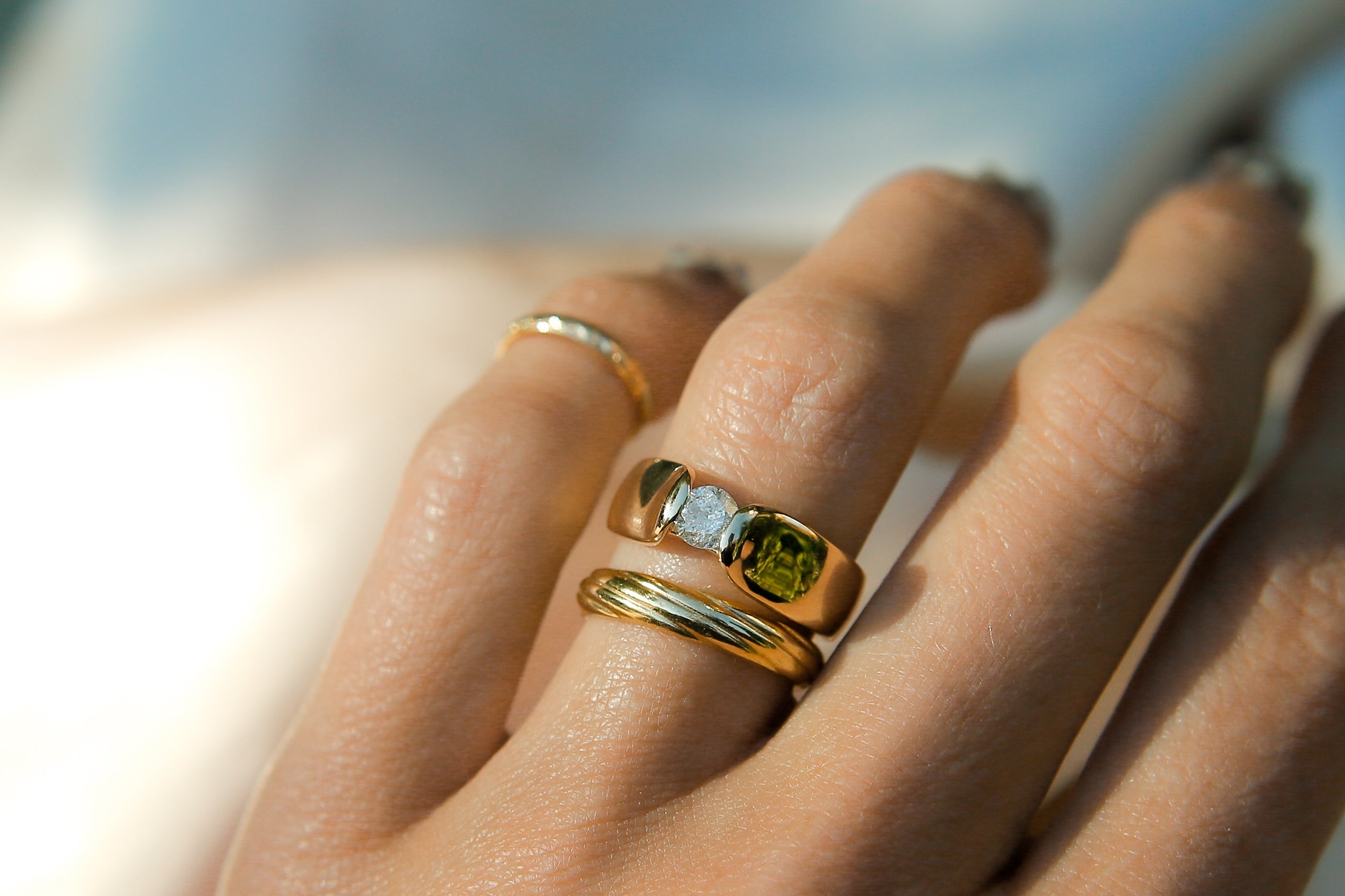 Modern Bar Set Solitaire | sz 6.5