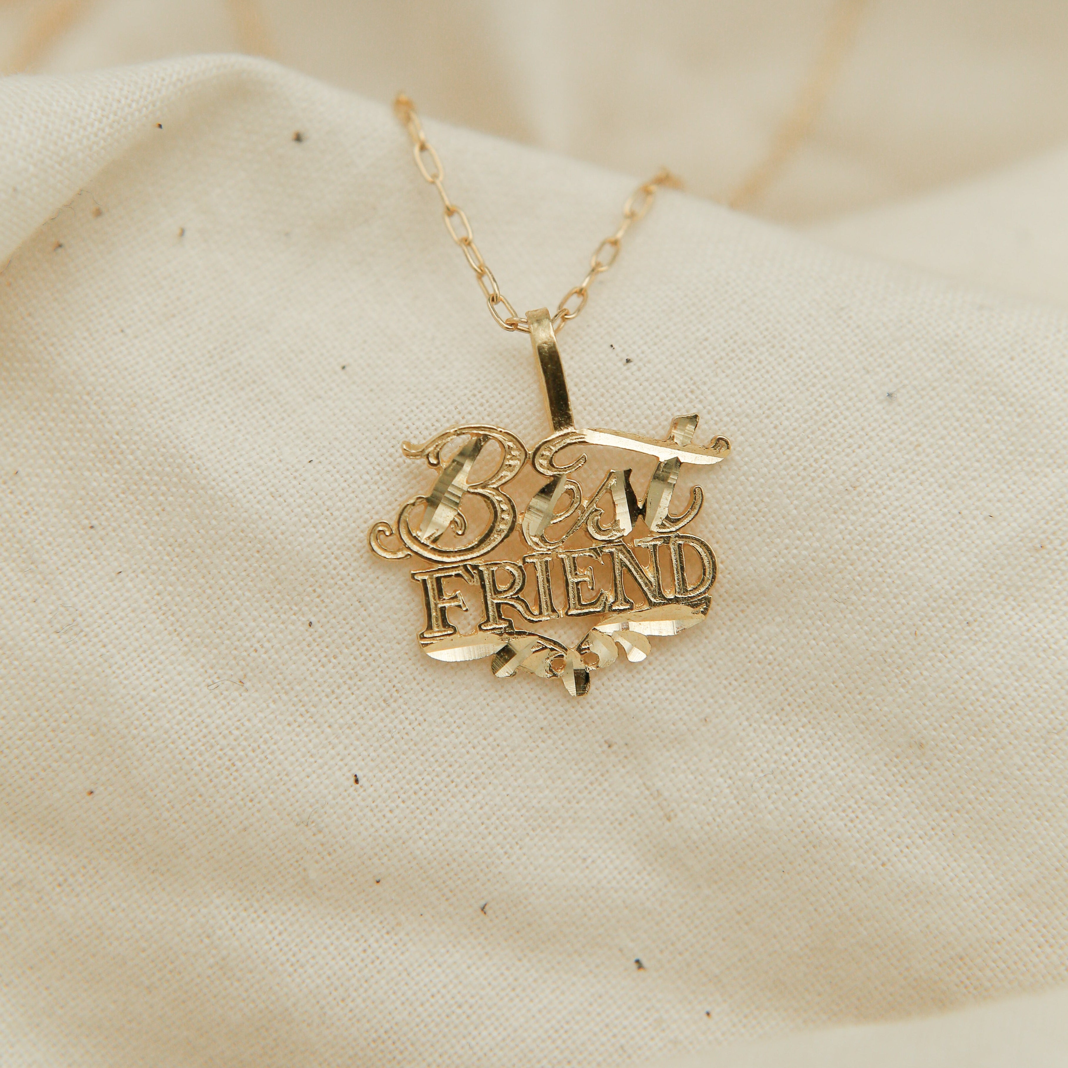 14k "Best Friend" Charm