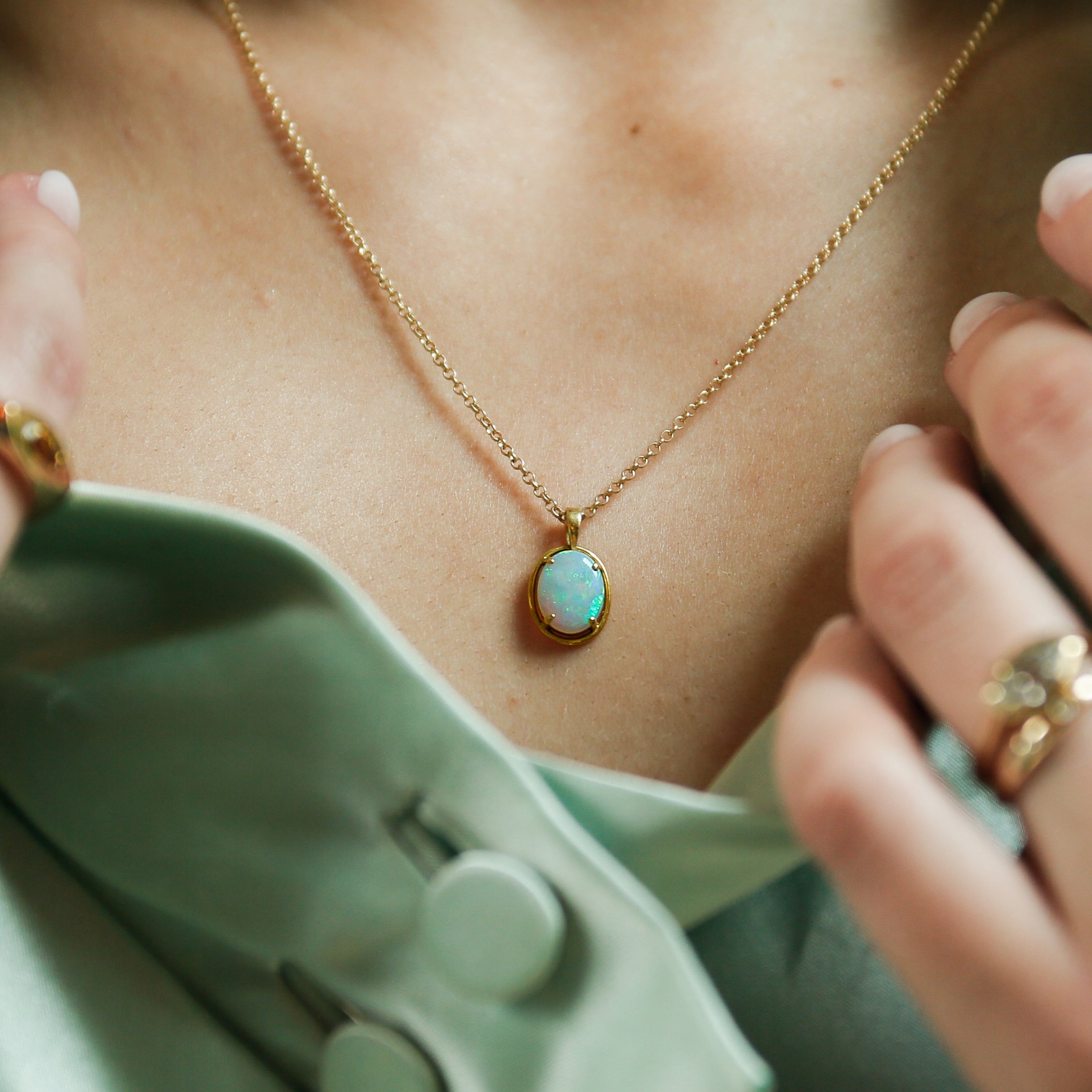 18k Opal | Necklace Charm
