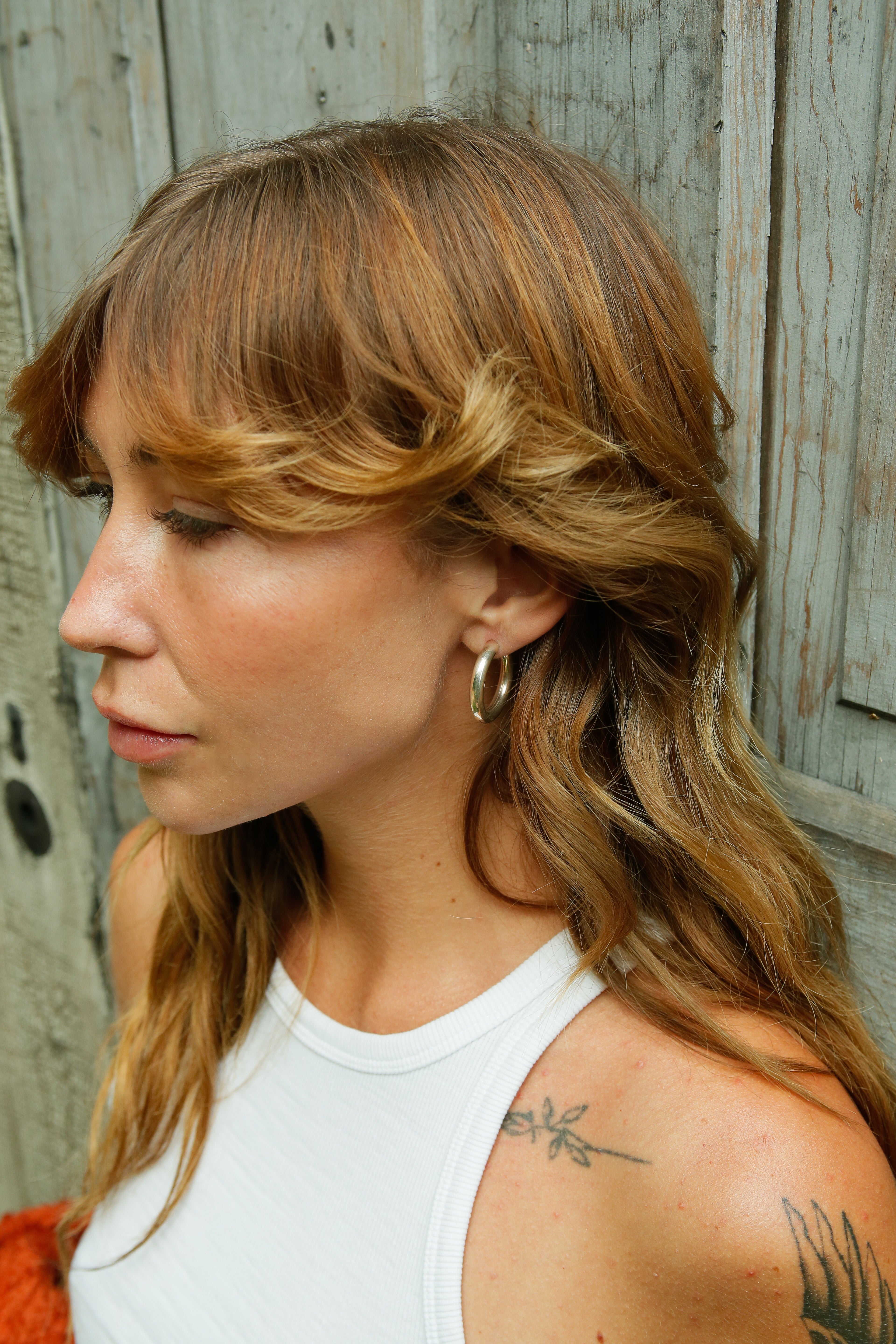 70s Hollow Silver Hoops