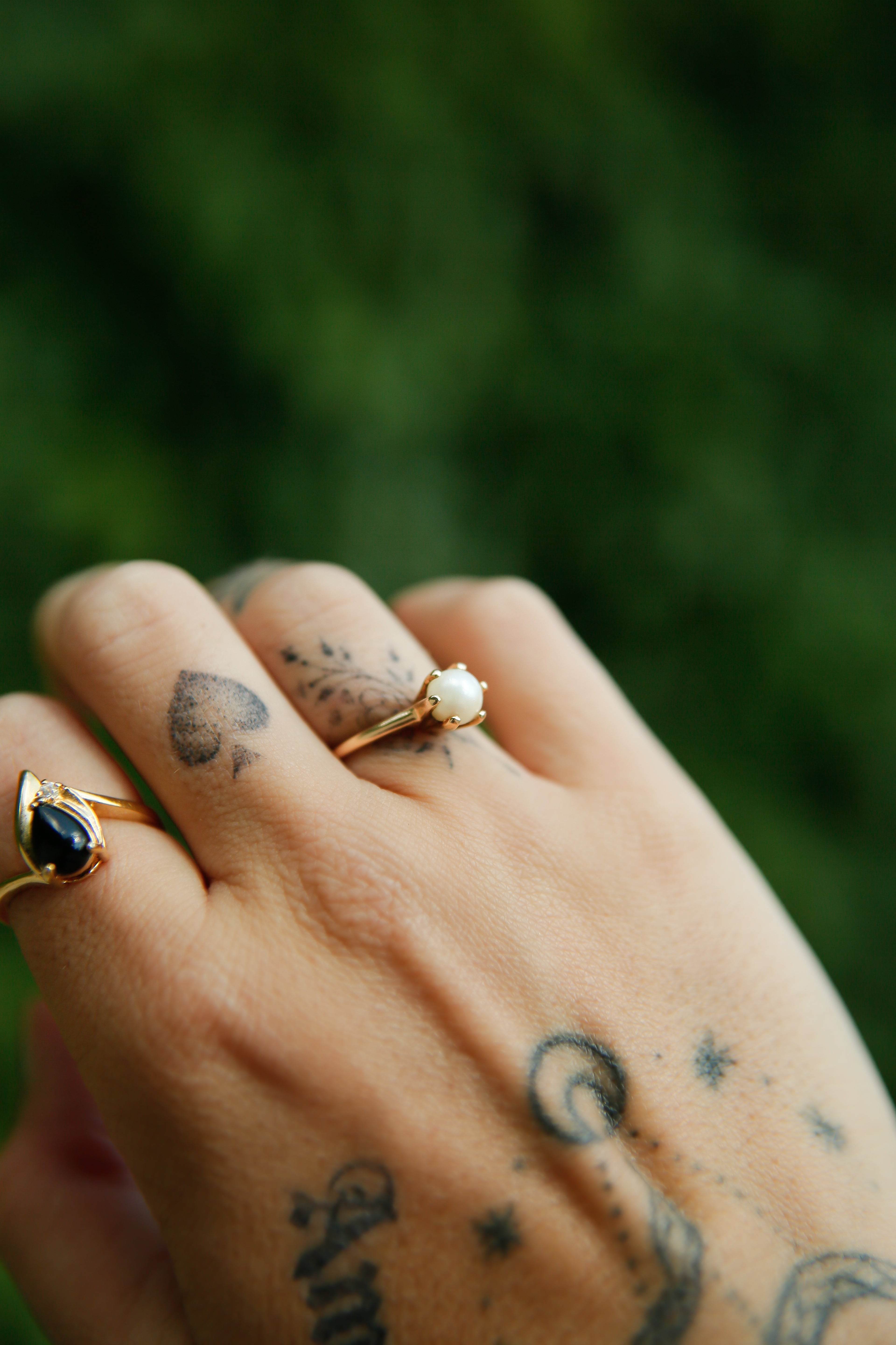 10k 1930's Solitaire Pearl | sz. 6