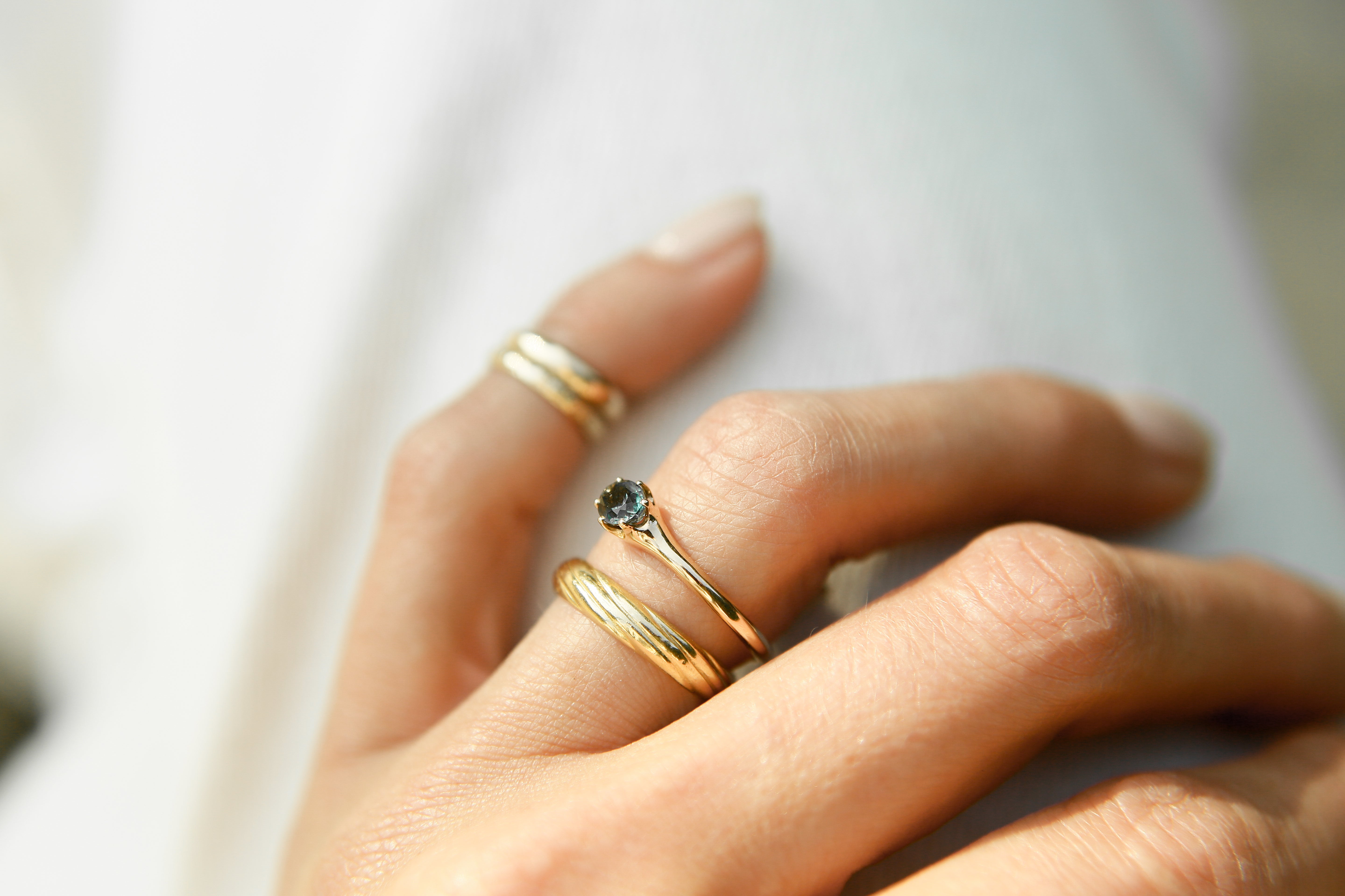 Edwardian Oval Sapphire solitaire | sz 8
