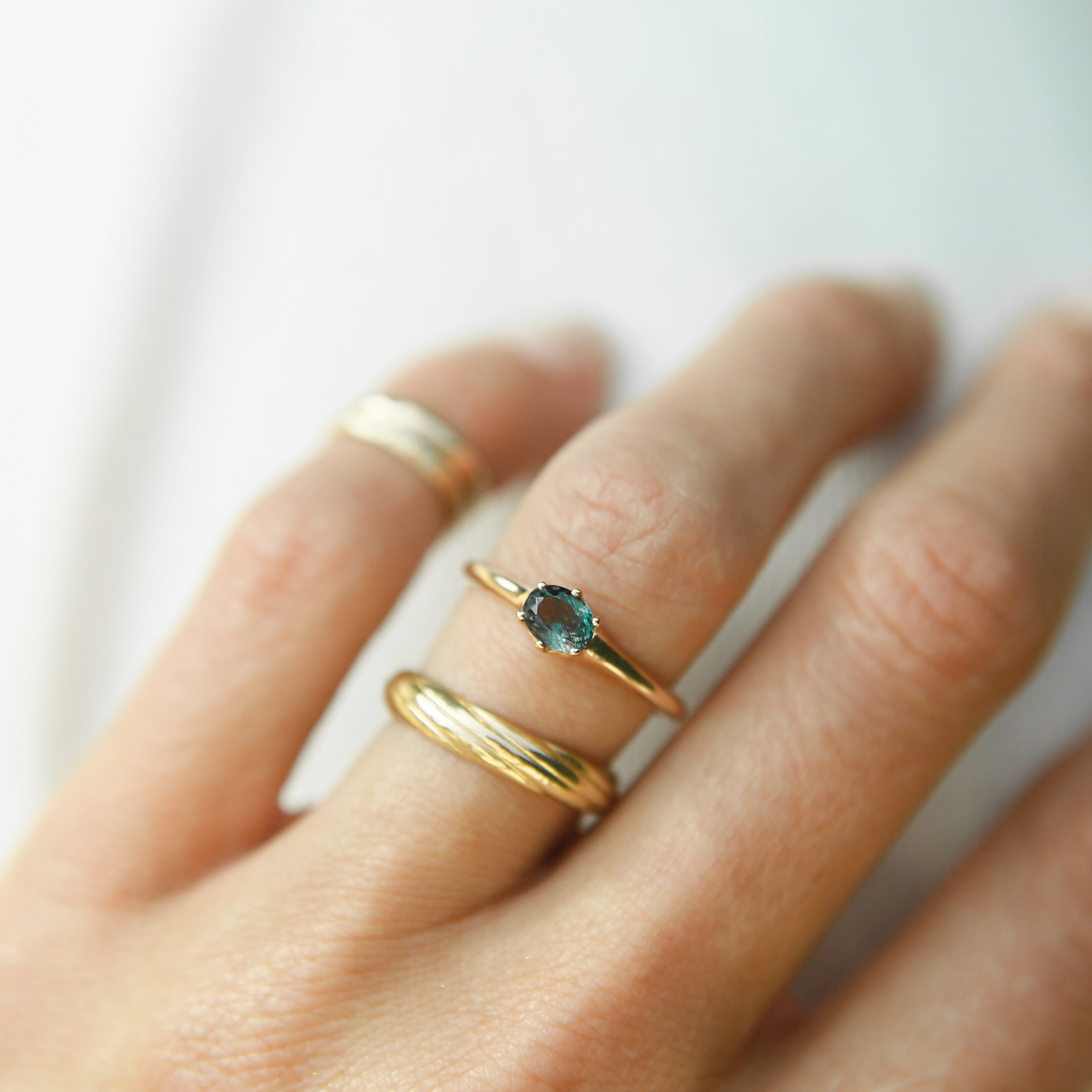 Edwardian Oval Sapphire solitaire | sz 8
