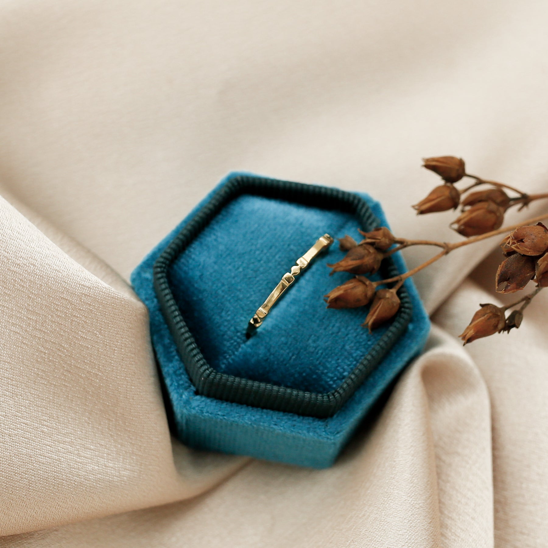 Nova Stacking ring close up, cast in brass or sterling silver, designed in house at Cival Collective Milwaukee WI