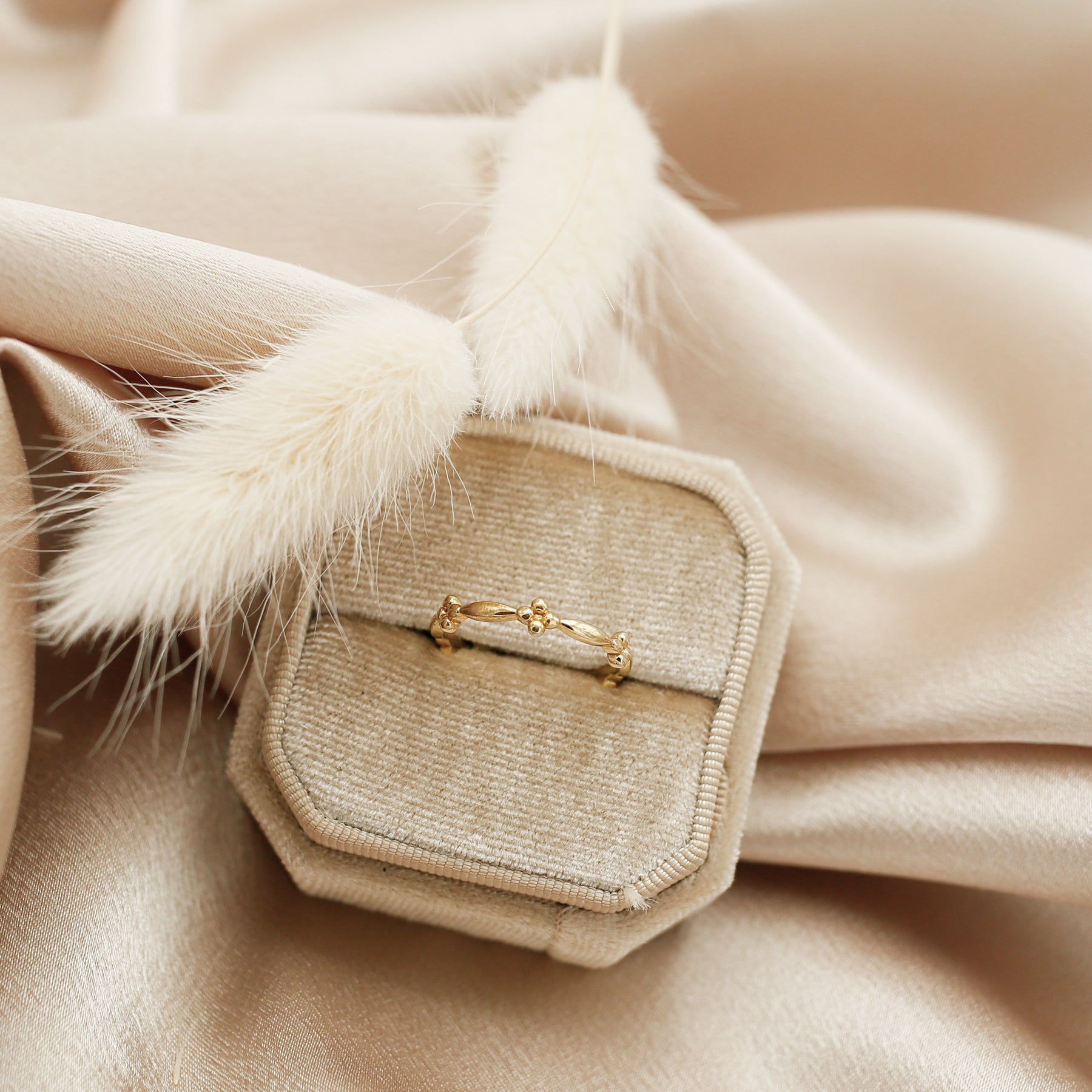Close up of remy ring cast in brass or sterling silver, designed in house at Cival Collective, Milwaukee wi