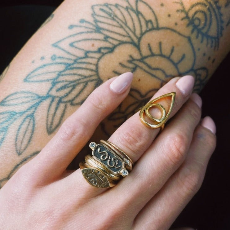 Ceylon | 14k Gold Snake Ring