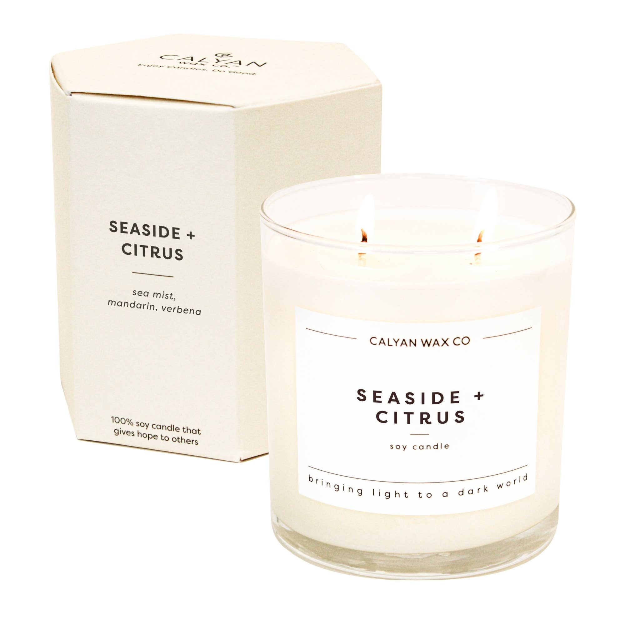 Seaside + Citrus - Glass Tumbler Soy Candle