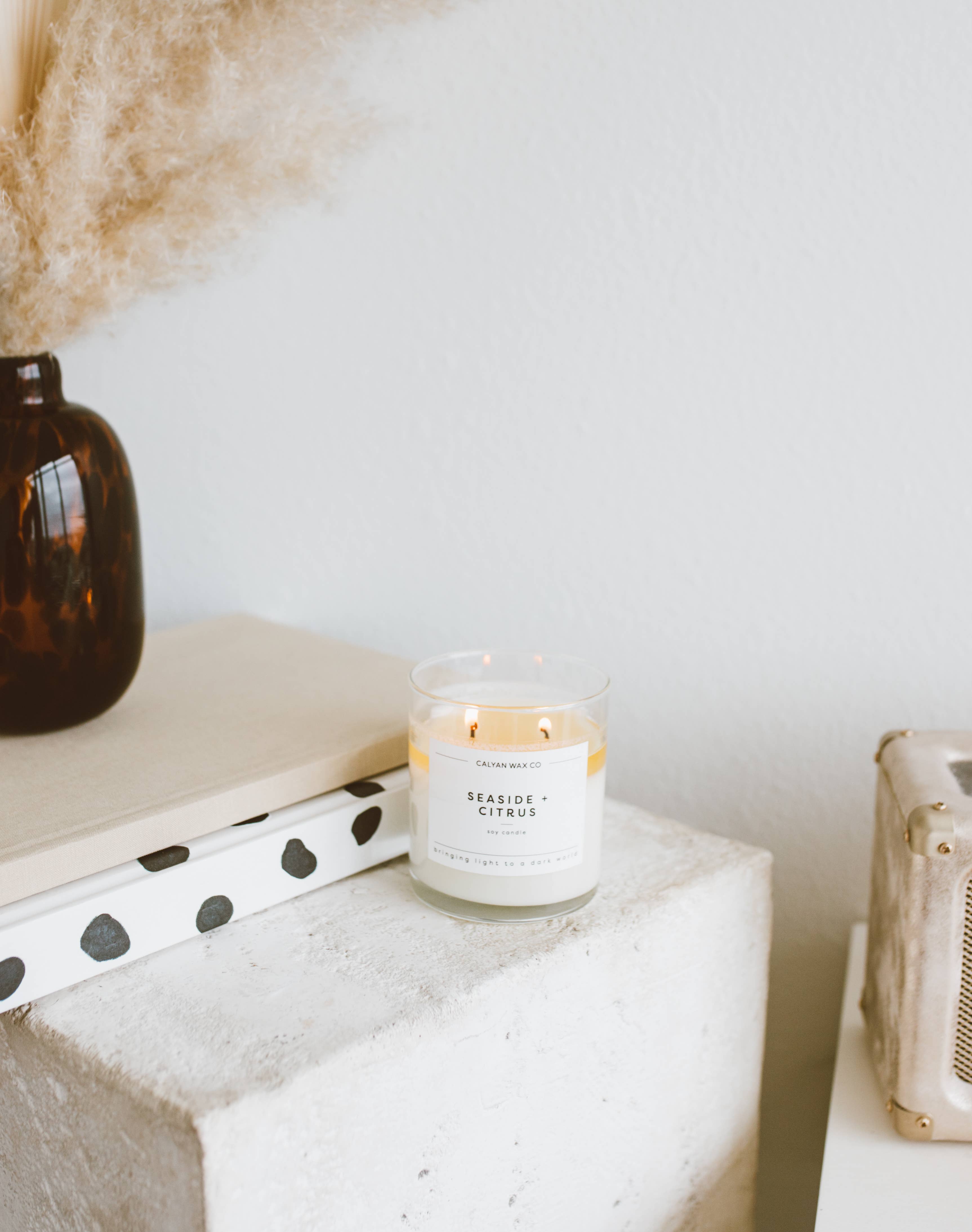 Seaside + Citrus - Glass Tumbler Soy Candle