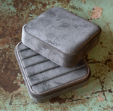 Gray Velvet Ring Storage Box