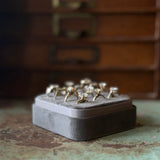 Gray Velvet Ring Storage Box