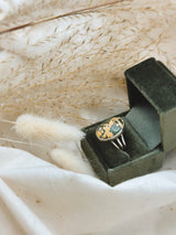 Green & Gold Ocean Jasper Ring | 7