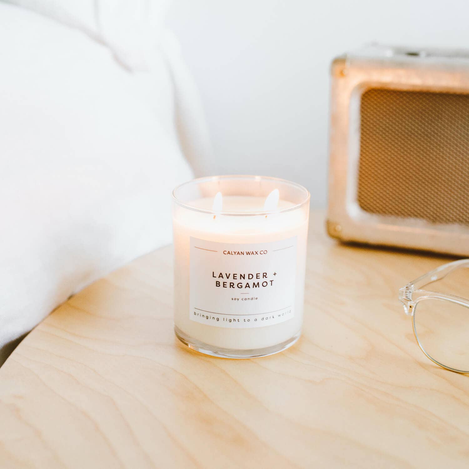 Lavender + Bergamot - Glass Tumbler Soy Candle