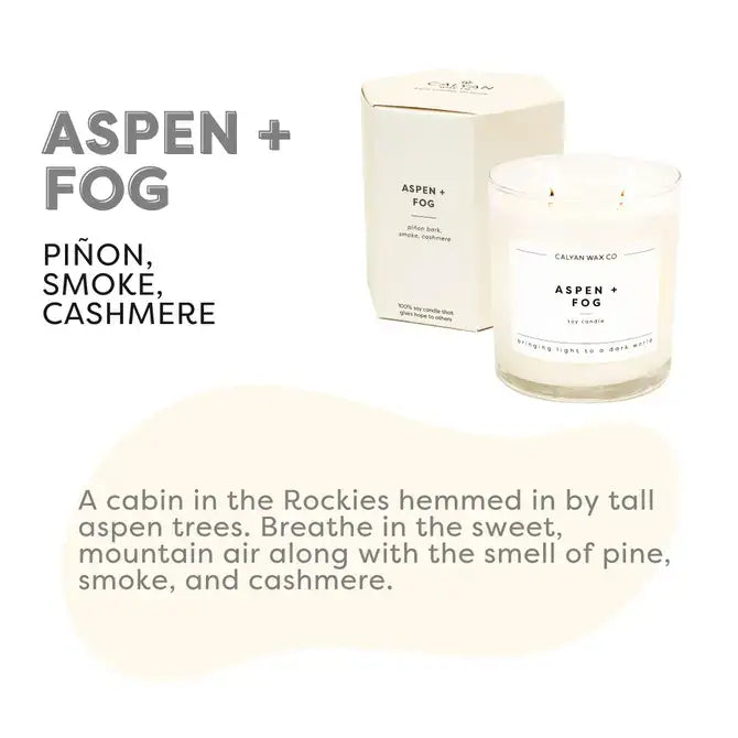 Aspen + Fog - Glass Tumbler Soy Candle