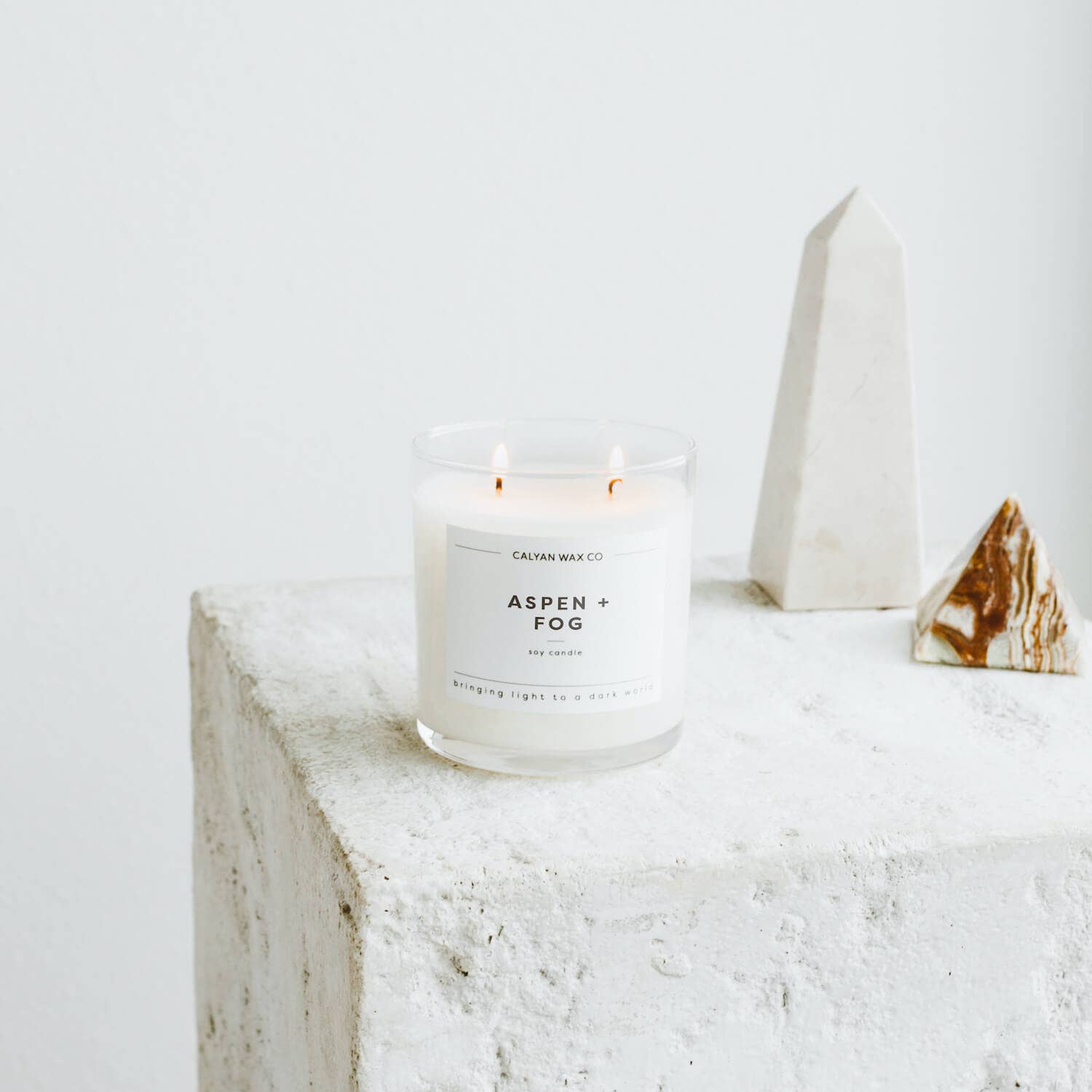 Aspen + Fog - Glass Tumbler Soy Candle