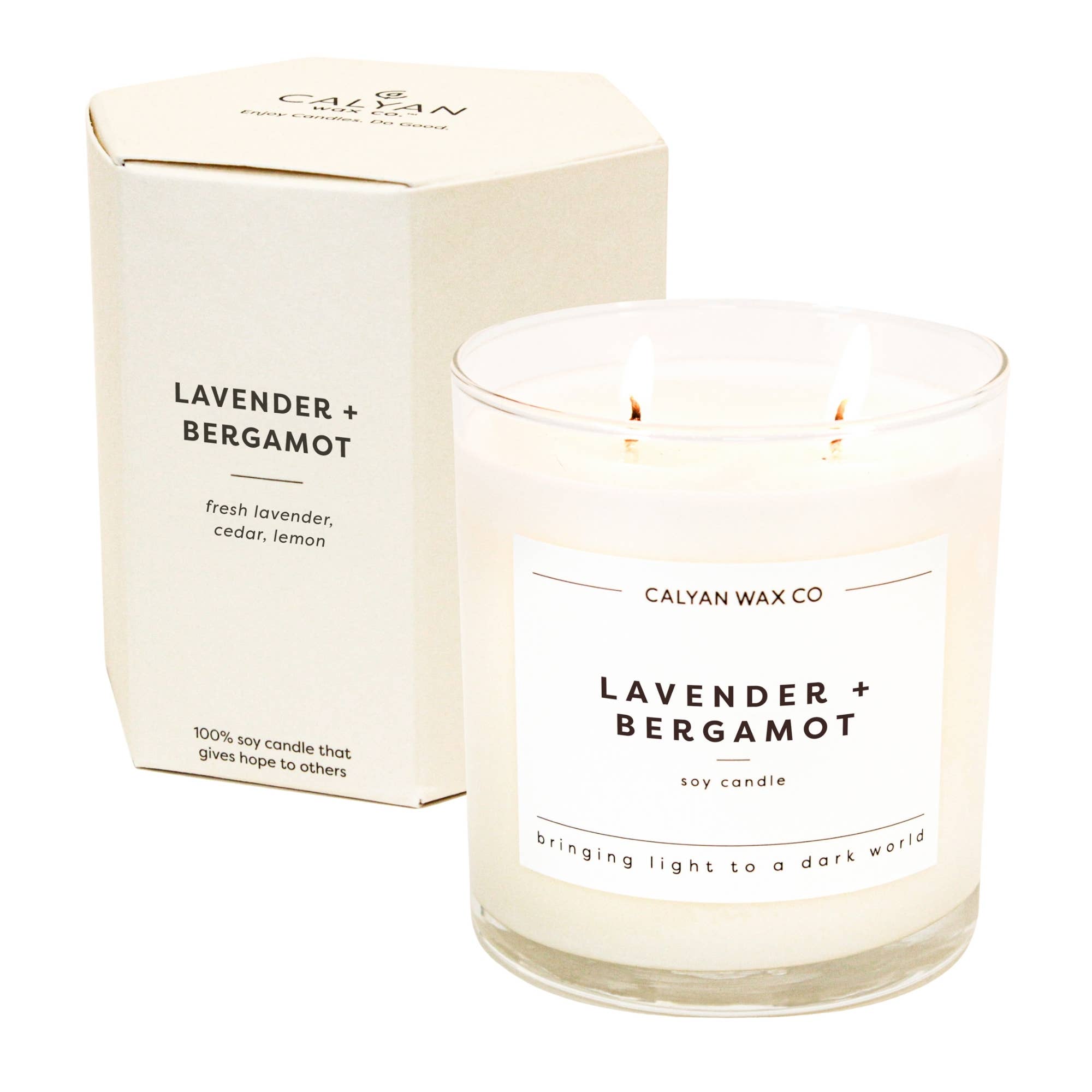 Lavender + Bergamot - Glass Tumbler Soy Candle