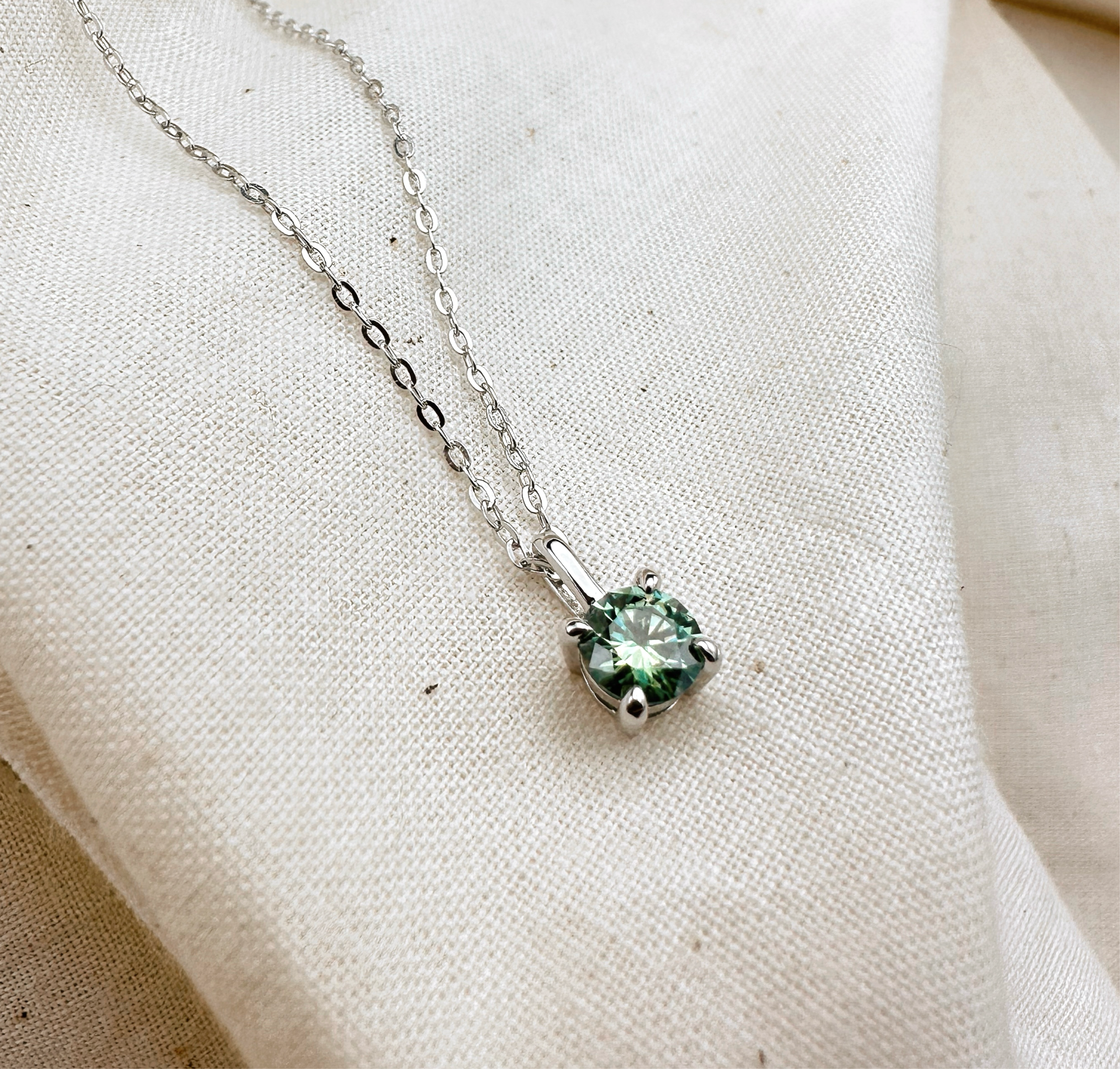 Green Moissanite Necklace