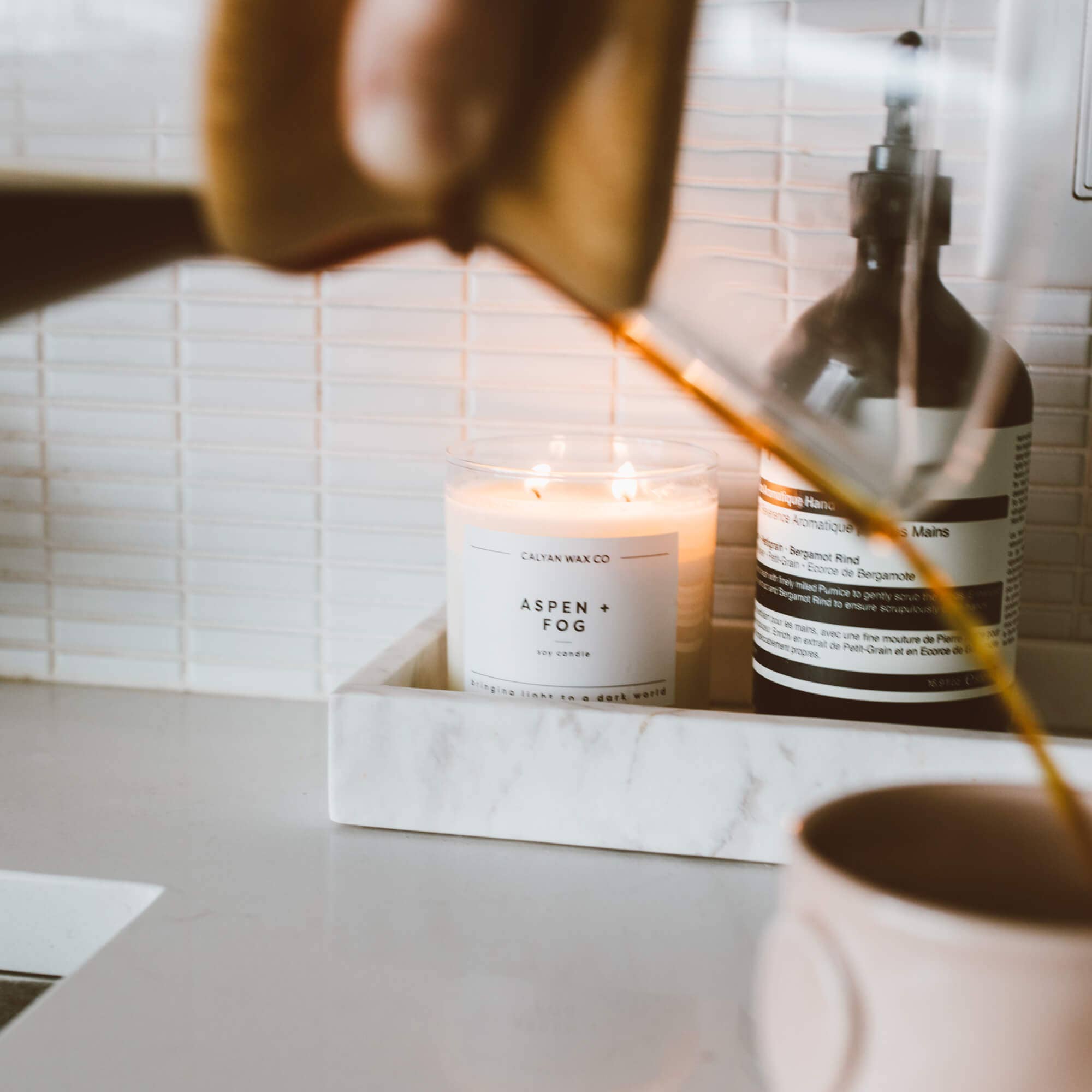 Aspen + Fog - Glass Tumbler Soy Candle