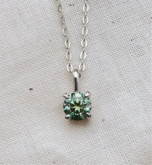 Green Moissanite Necklace