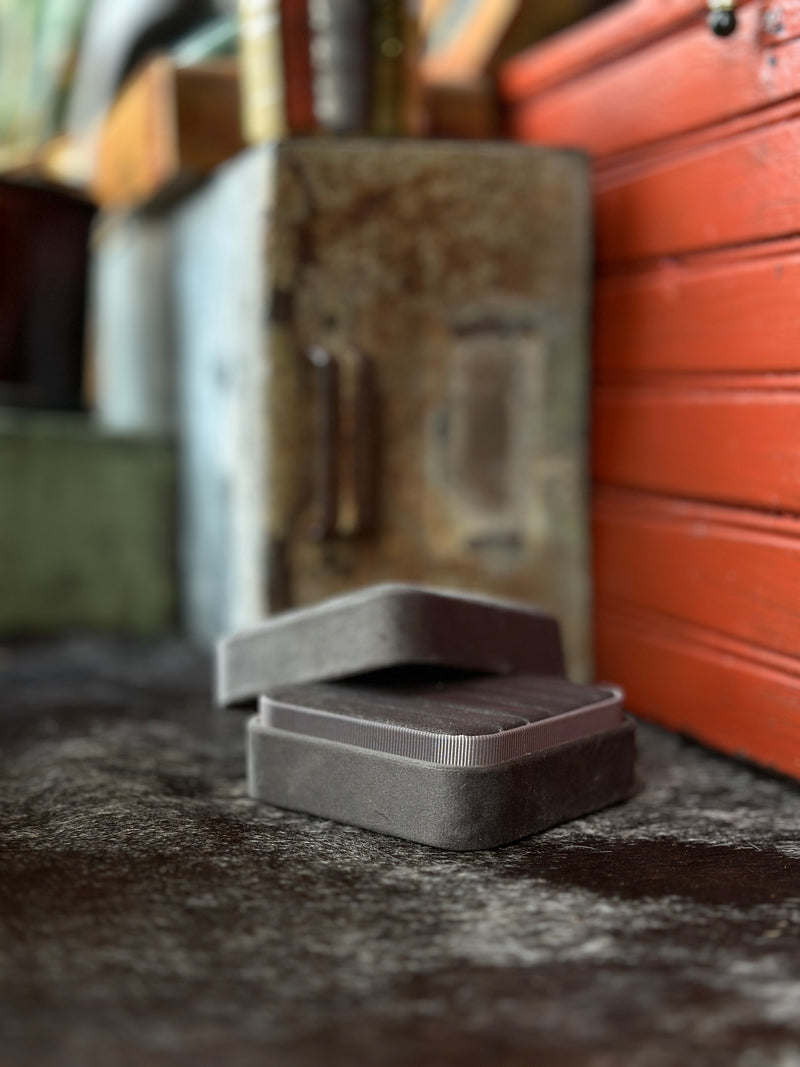 Gray Velvet Ring Storage Box