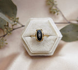 Black Onyx & Diamond Ring 10k Ring | Size 9