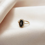 Black Onyx & Diamond Ring 10k Ring | Size 9