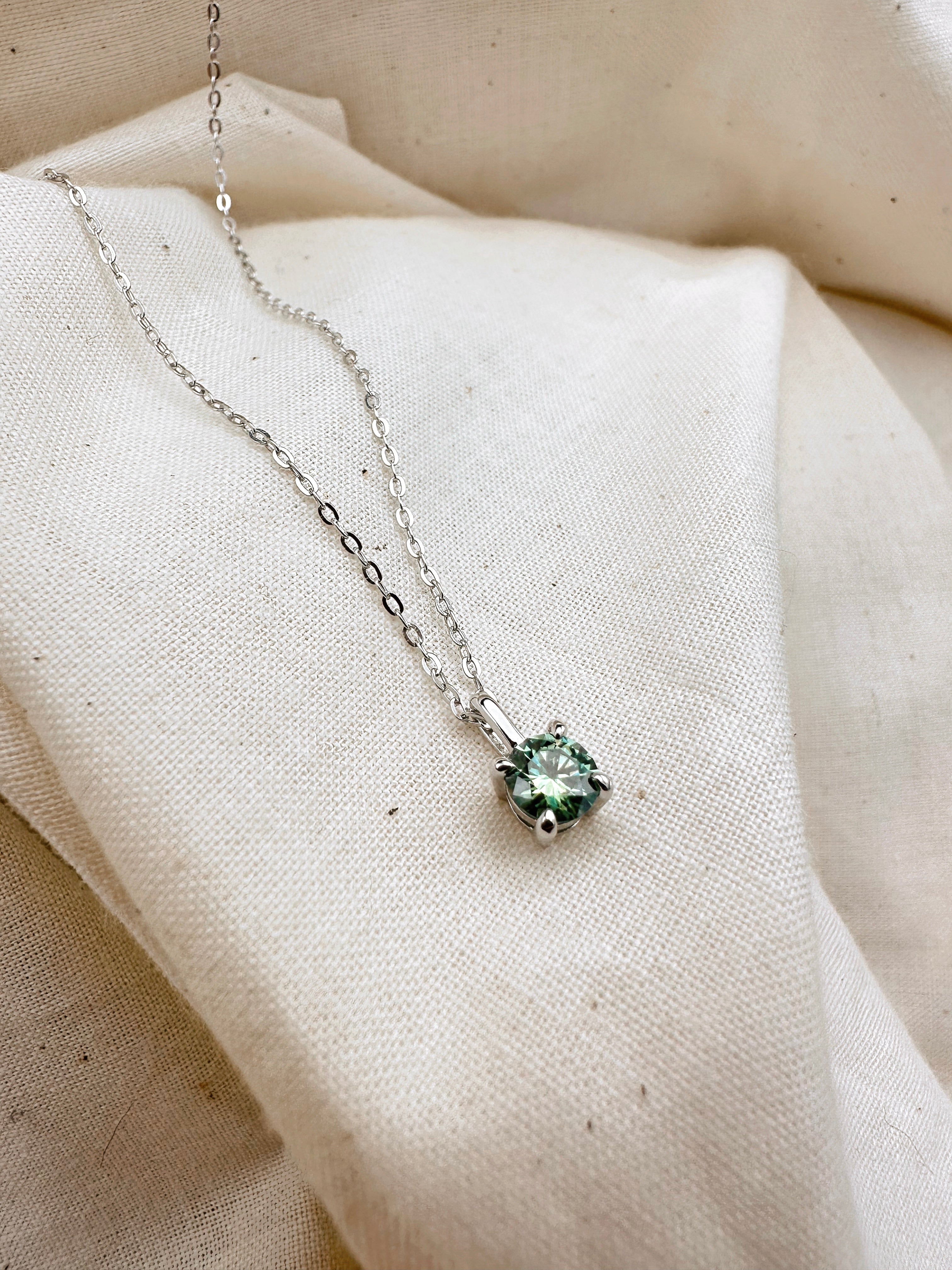 Green Moissanite Necklace