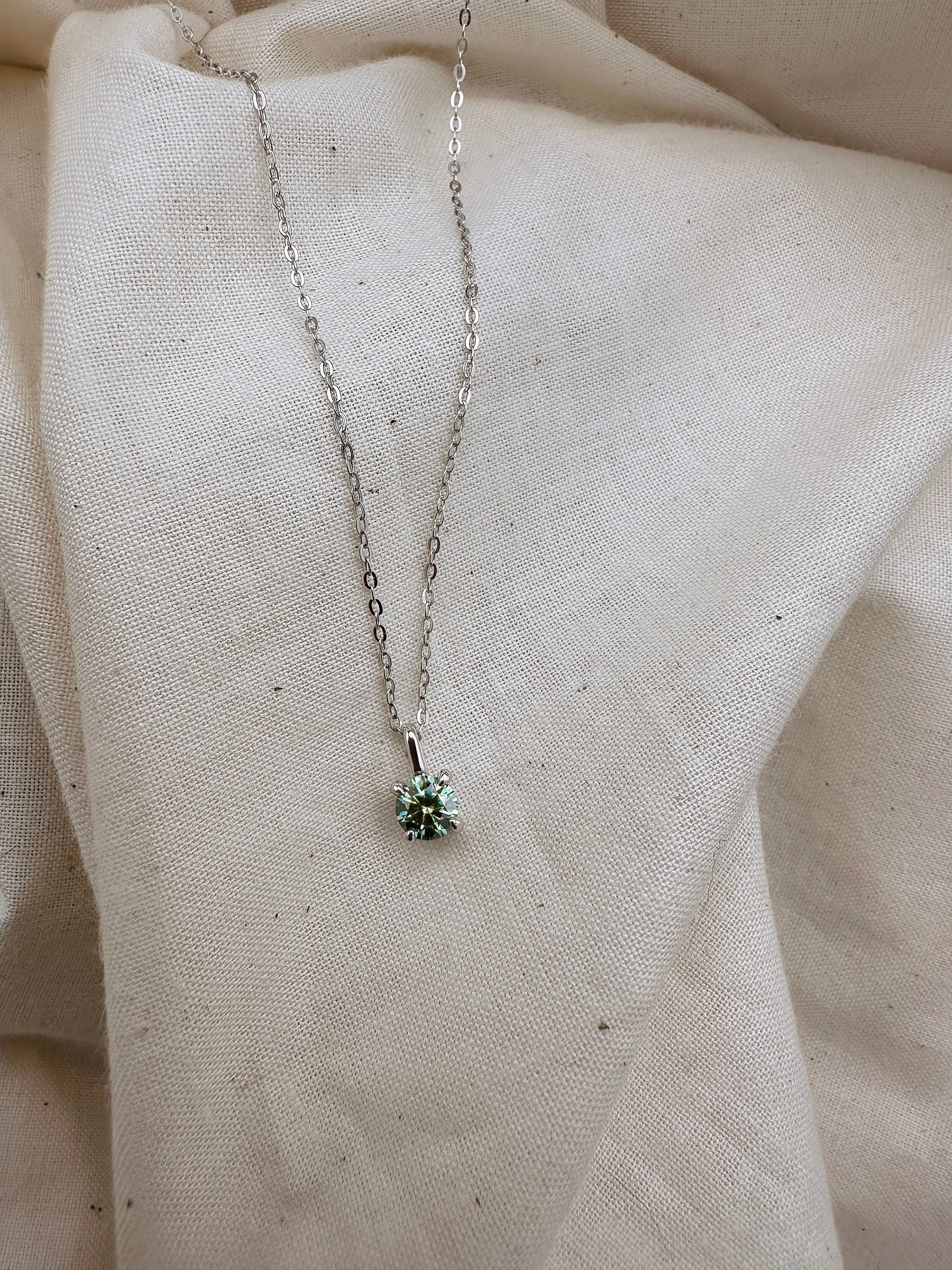 Green Moissanite Necklace