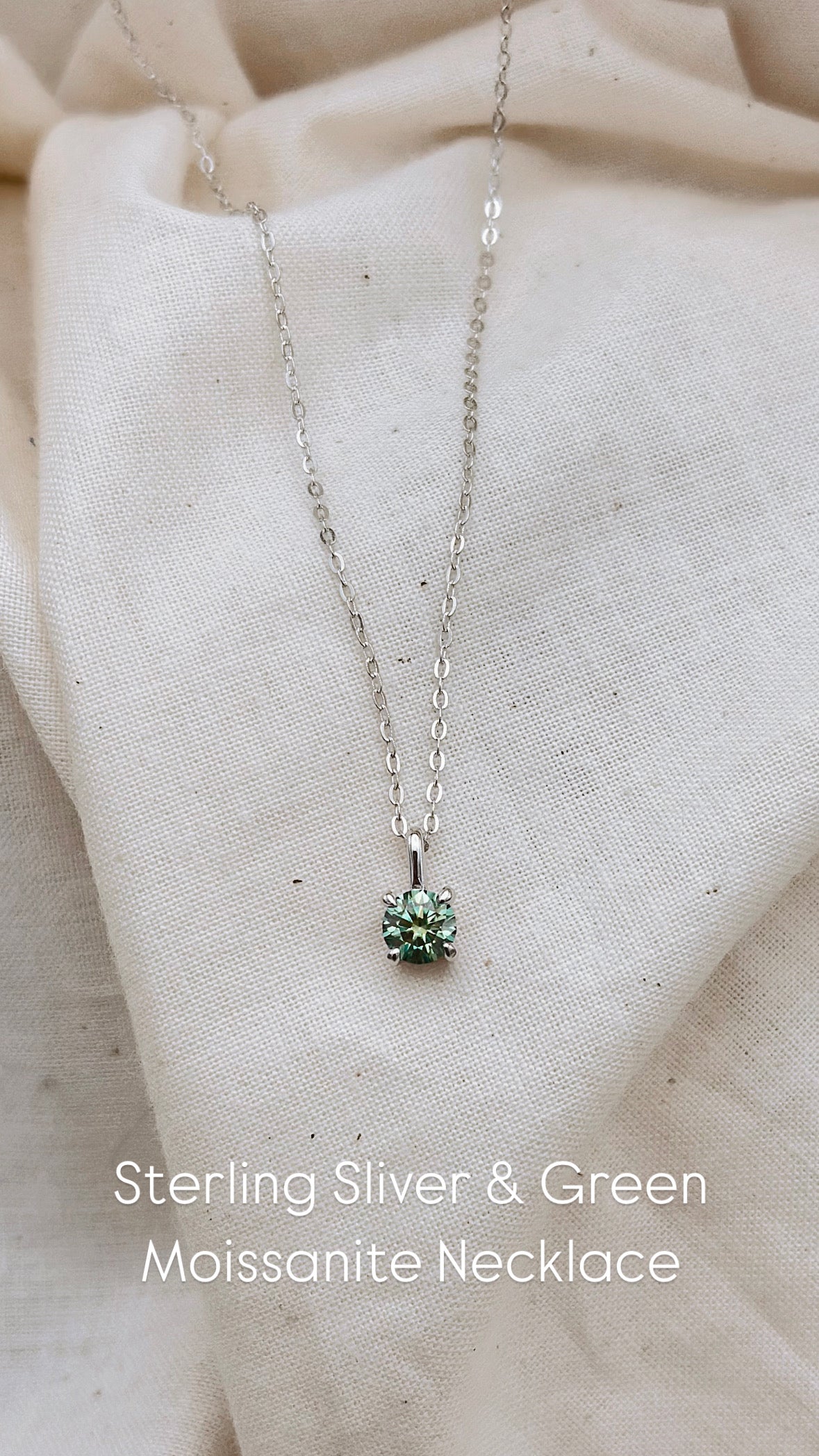 Green Moissanite Necklace