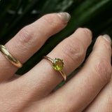 1890s 10k Green Tourmaline Ring | SZ 6