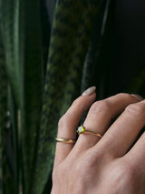 1890s 10k Green Tourmaline Ring | SZ 6