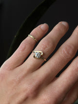 14k Yellow Gold Moissanite | sz 6.5