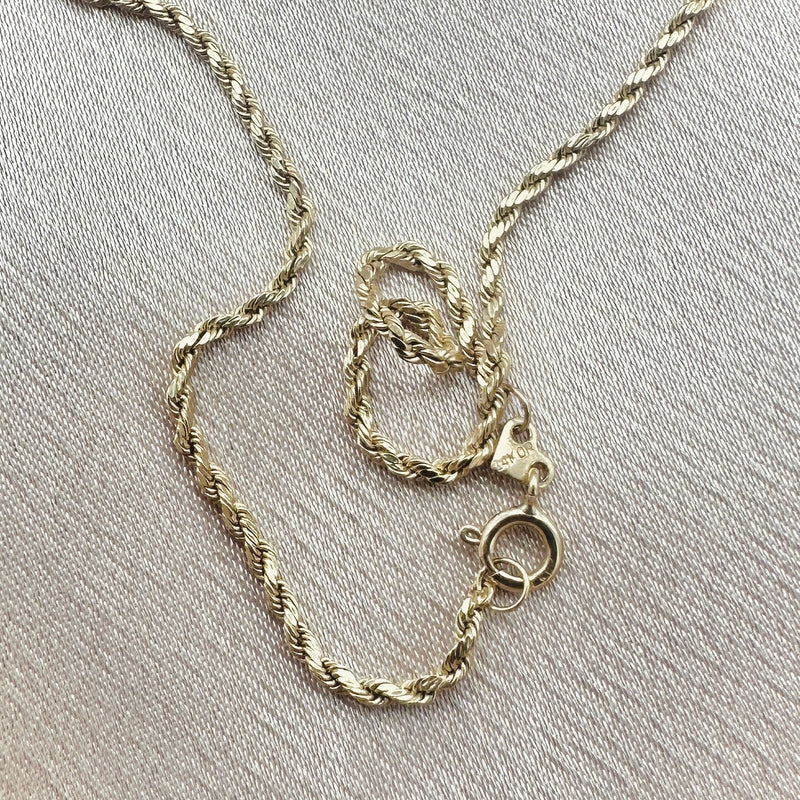 Vintage 14k yellow gold Italian rope chain by cival jewelry shop in Milwaukee WI