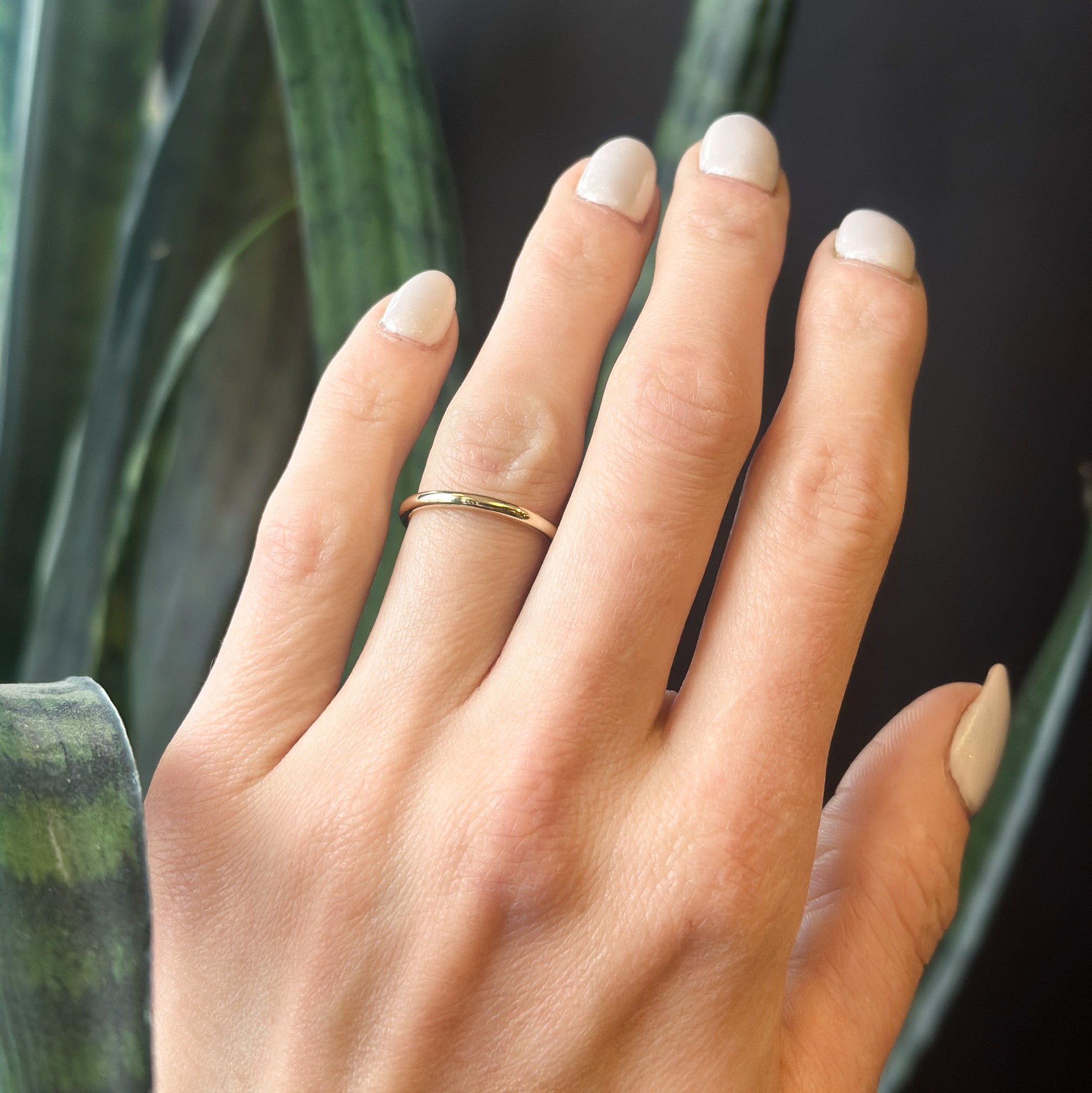 Simple yellow classic 10k gold wedding band  by jewelry design company Cival