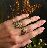 Adjustable 14k gold fill midi stacking rings handmade by Milwaukee jewelry store and studio Cival collective