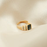 14k Blue 1ct Sapphire & Diamond Ring | Sz 5