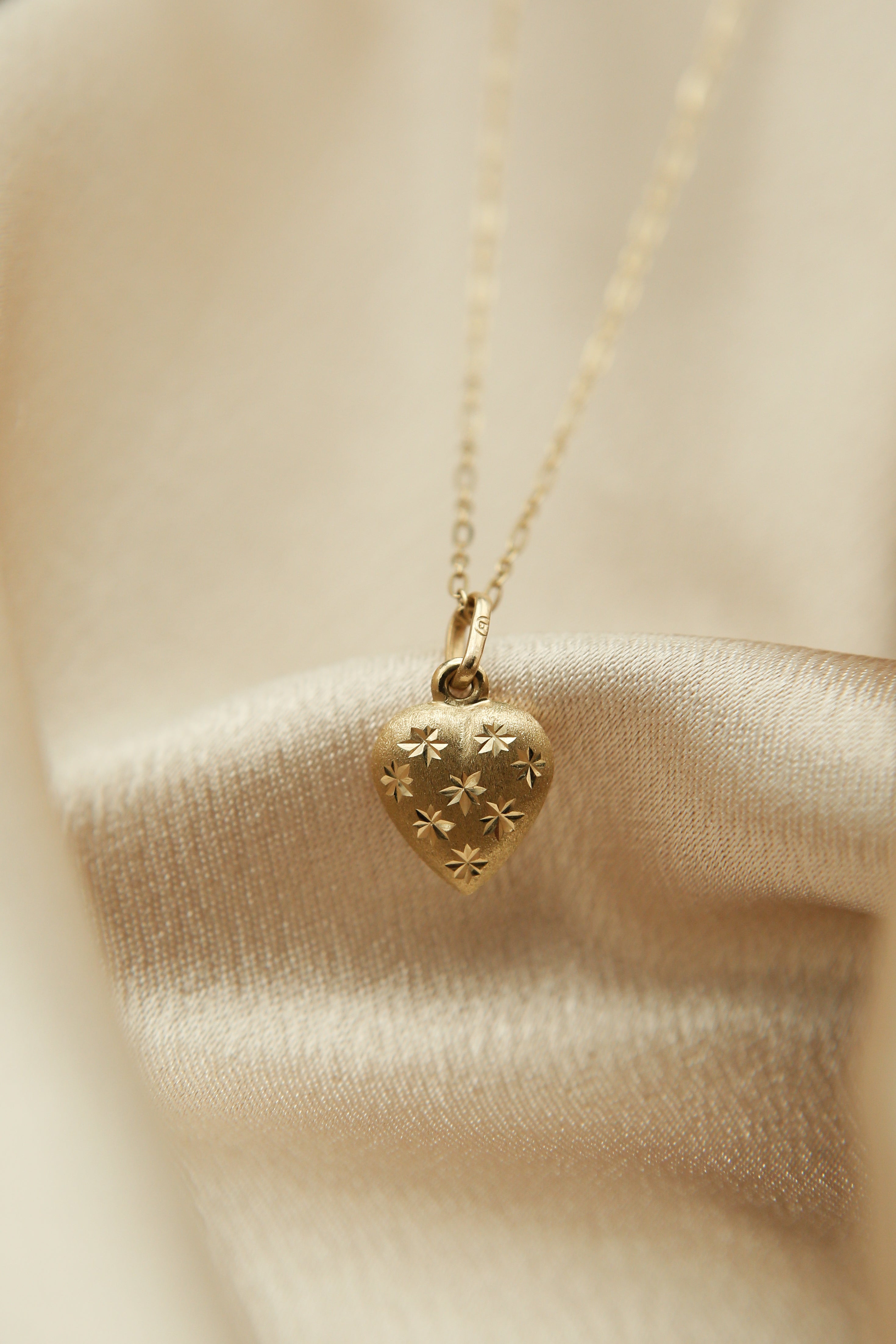 1950's starburst heart charm