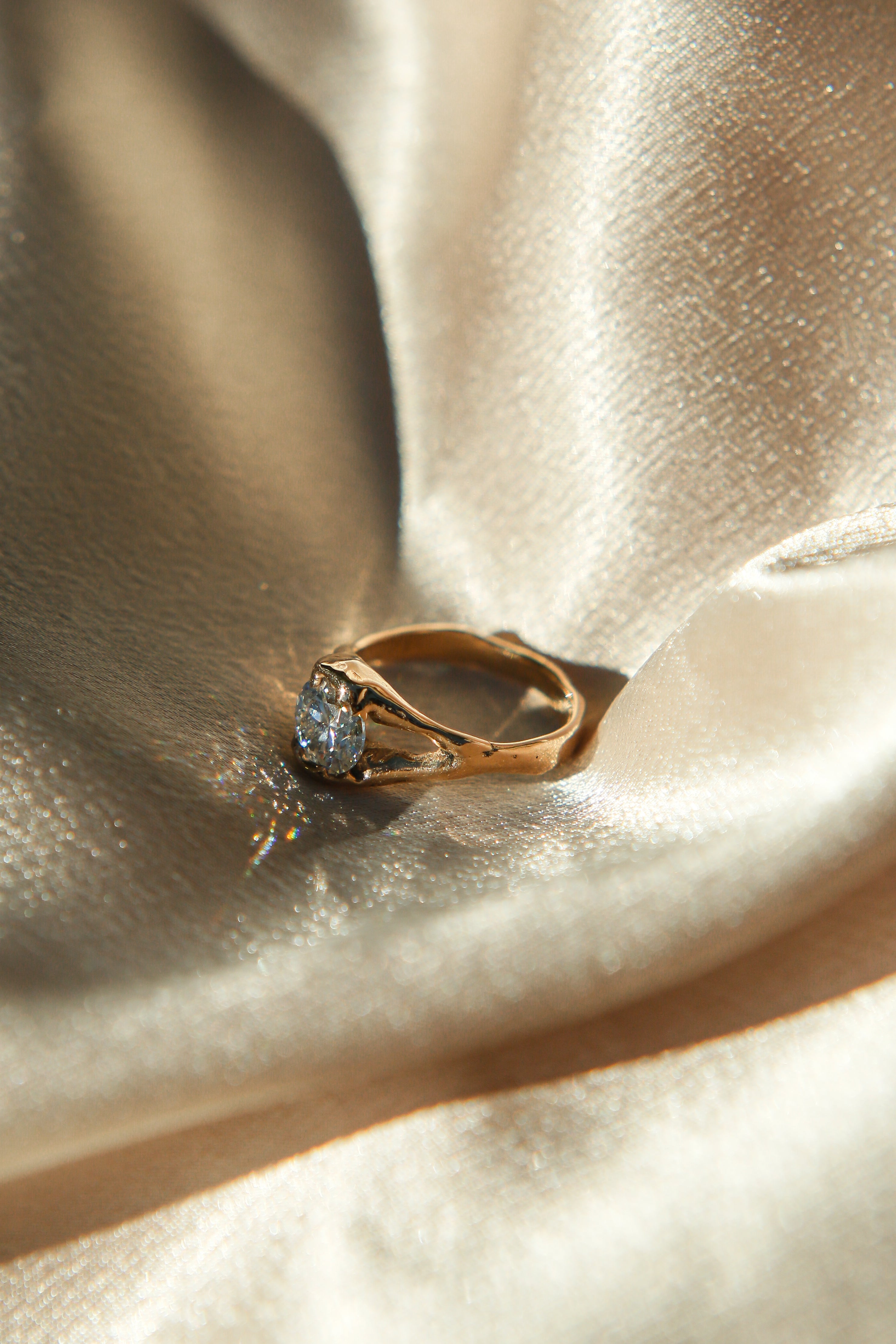 1.5ct Moissanite Freeform LL for Cival| sz 6.5