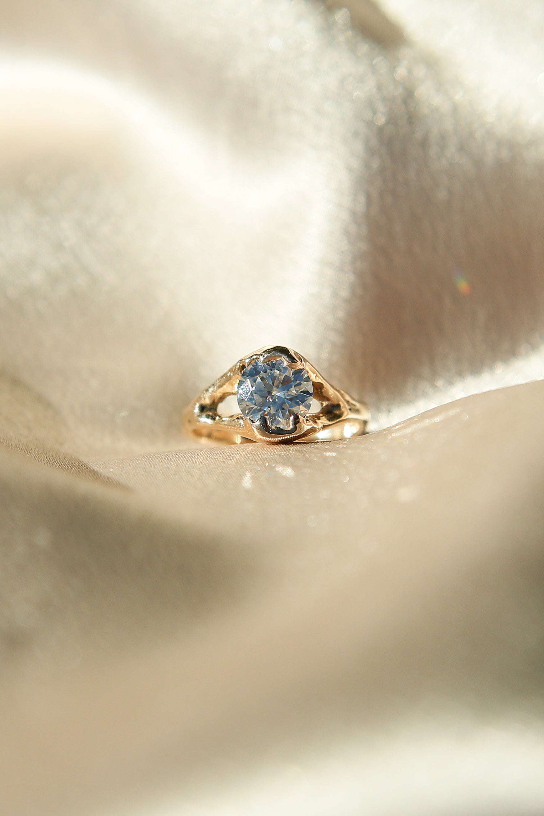 1.5ct Moissanite Freeform LL for Cival| sz 6.5