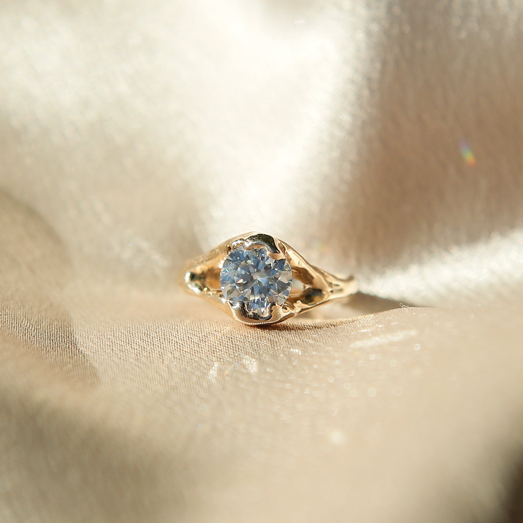 1.5ct Moissanite Freeform LL for Cival| sz 6.5