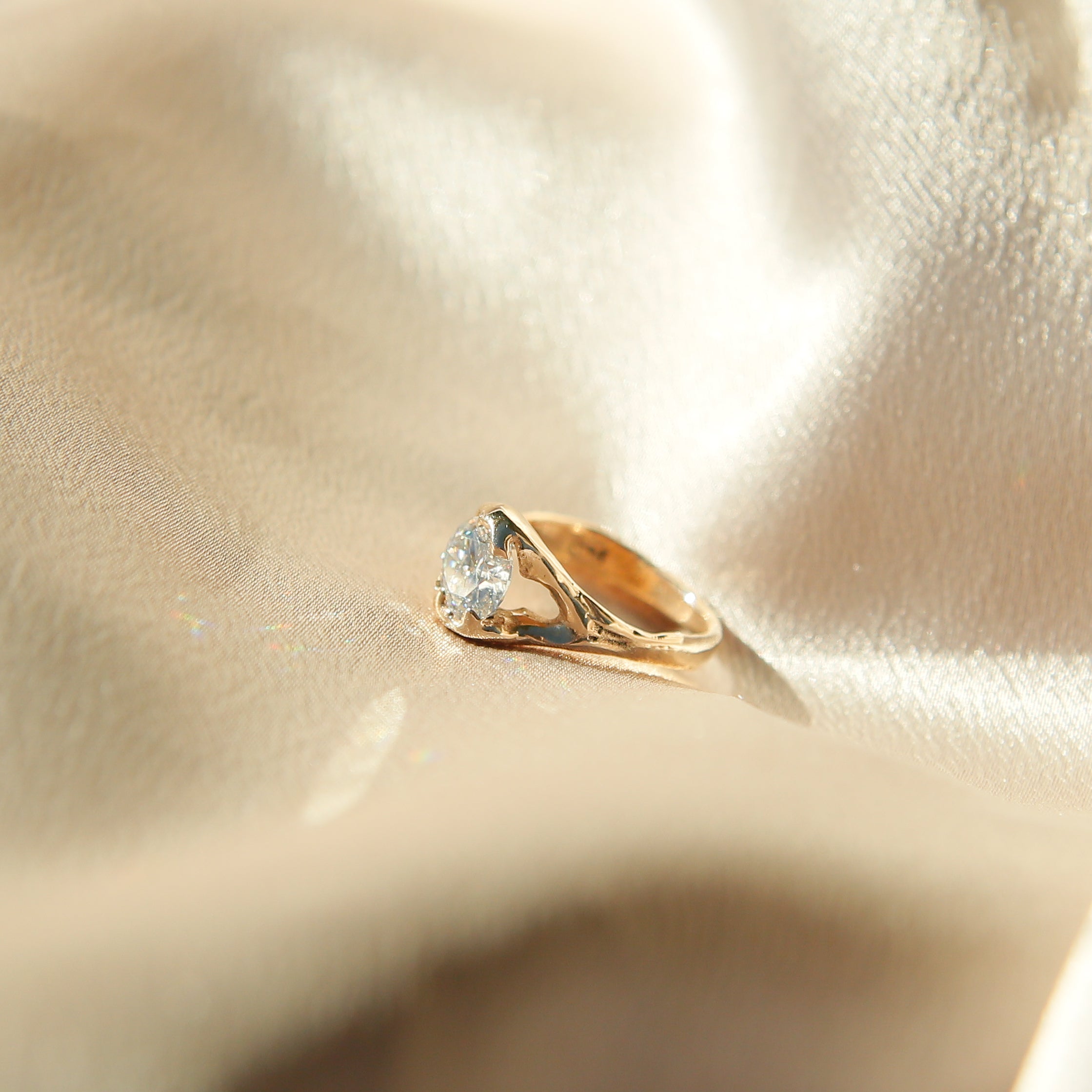 1.5ct Moissanite Freeform LL for Cival| sz 6.5