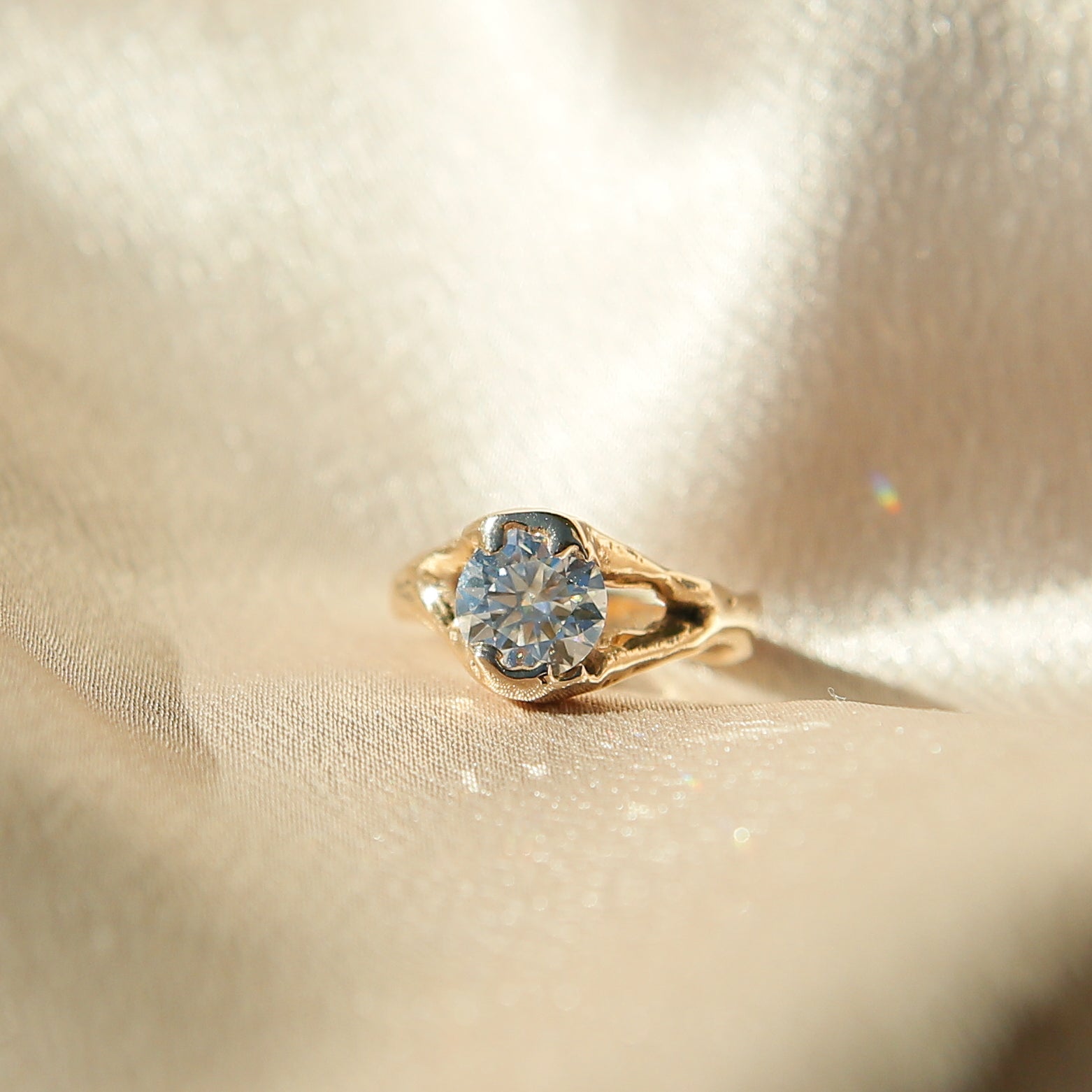 1.5ct Moissanite Freeform LL for Cival| sz 6.5