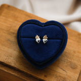 Silver & Gold Flaming Heart Posts