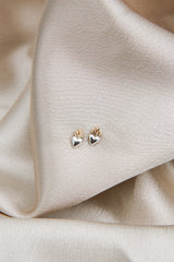Silver & Gold Flaming Heart Posts