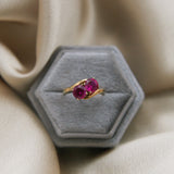 Vintage 10K Ruby Bypass Ring  | Sz 5
