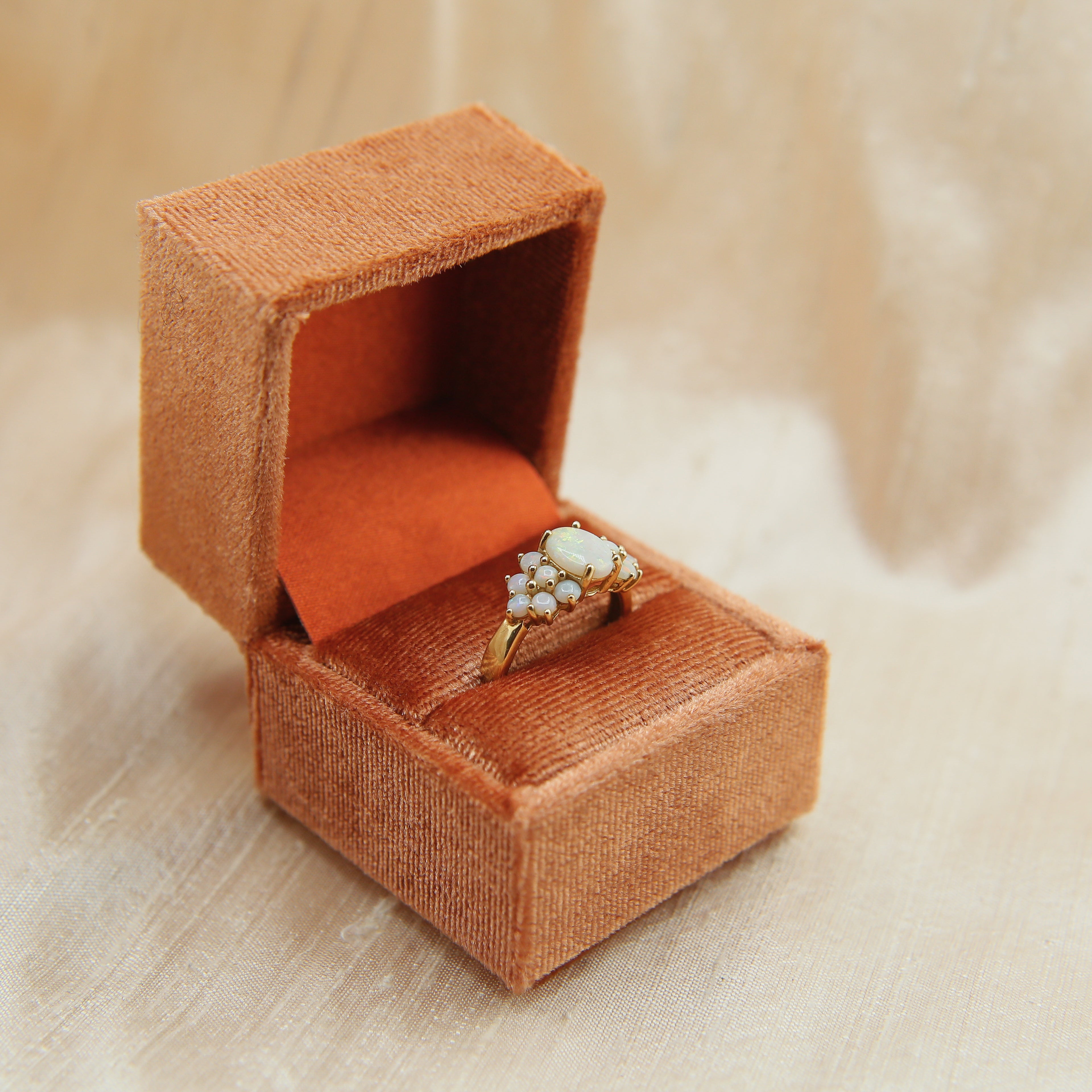 60's Opal Cluster Ring | sz 6